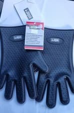 Image of BBQ Weber Silicon Gloves Grill Mitts Heat Resistant