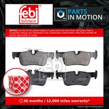 Image of Brake Pads Set Rear 16910 Febi 34201543683 34206885547 34216859917 34216860403