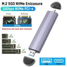 Image of M.2 NVMe Case SSD To USB +Type C 3.0 External Hard Drive Enclosure Converter