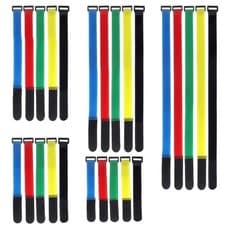 Image of 10PCS Reusable Hook Loop Cable Ties Self Adhesive Nylon Strap Wraps UK