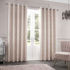 Image of Catherine Lansfield Myles Jacquard Thermal Lined Eyelet Curtains