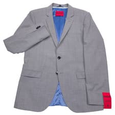 Image of Hugo Boss Arti-232x Suit Jacket Mens 46R Extra Slim Fit Gray Wool Blazer