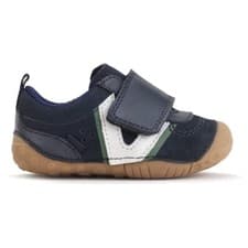 Image of Start-Rite Shuffle Chuckle Toddlers Navy Leather Shoes