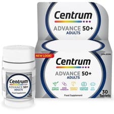 Image of Centrum Advance 50+ Tablets Multivitamin & 30 count (Pack of 1), White 