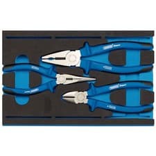 Image of 1x 3 Piece Draper Expert Quality Heavy Duty Plier Set in EVA Drawer insert Tray