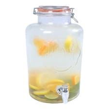 Image of The Vintage Company B 51050 Jumbo Glass Drinks Dispenser Air Tight Lid and Tap