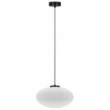 Image of Peso White Pendant Ceiling Light E27 1x15w Glass Ball Modern