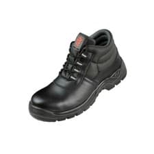 Image of Warrior S1P black leather steel toe-cap/midsole safety work boot