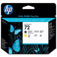 Image of Genuine HP 72 Matte Black & Yellow Printhead C9384A | FREE DELIVERY