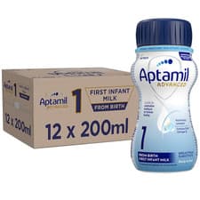 Image of 12 x 200ml Aptamil Advanced 1 First Infant Baby Milk Suitable From Birth