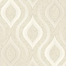 Image of Cream Gold Geometric Glitter Wallpaper Vinyl Textured Retro Fine Decor Quartz