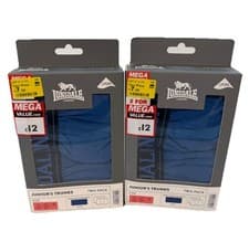 Image of Lonsdale Junior Trunks Pants Blue Boys 9-10 Years X4 Pairs 2 Packs New