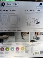Image of Croydex WL601522H Eyre D Shape Thermoset Flexi-fix Toilet Seat