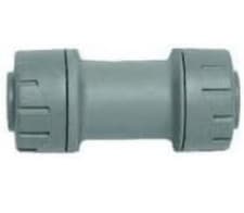 Image of 15mm Polyplumb Straight Couplers PB015 Push-Fit Plastic Polypipe Fittings X10
