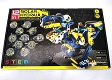 Image of 12 in 1 Solar & Hydraulic Construction Robot STEM Project Kit Set, unused