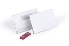 Image of Durable Conference Magnet Name Tag Badge Holders + Inserts | 25 Pack | 54 x 90mm