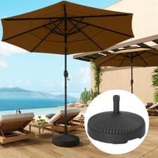 Image of Garden Umbrella Base, 28kg Sand Filled, 23kg Water Filled, Parasol Stand