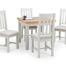 Image of Julian Bowen Richmond Set of 4 Dining Chairs  rich grey colourway