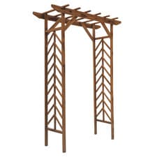 Image of Outsunny Wooden Garden Arbor, Arch Trellis for Climbing Vines