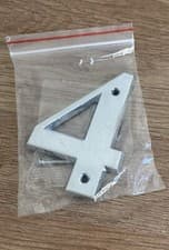 Image of Large Polished Chrome Door Number 75mm - Number 4