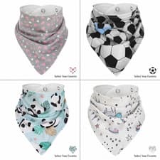 Image of Baby BANDANA Bibs Akuku Boys Girls cotton dribble cheifs bib feeding gift towel