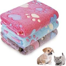 Image of Pack of 3 Dog Blankets Washable for Small Medium Large Dogs and Cats, Dog Blank