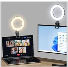 Image of Ring Light for Computer Video Conference - Webcam Light for Monitor Clip On Rem