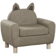 Image of Kids Mini Sofa Toddlers Chair Childrens Armchair Bedroom Playroom Brown