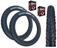 Image of Kenda AMRAK 24 x 2.20 BLACK Chunky Mountain Bike TYRE s TUBE s K-1247