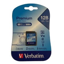 Image of Verbatim 128GB / Go Premium SDXC Memory Card 90M/s 600x New & Sealed