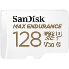 Image of SanDisk Max Endurance MicroSD Card 100MBs & Adapter 128GB SDSQQVR-128G