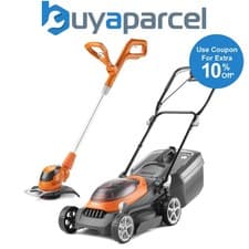 Image of Flymo 36V UltraStore 340R Cordless Lawnmower 34cm Twin 18v & Grass Trimmer Bare