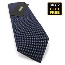 Image of Hugo Boss NWT Blue Spotted Mens Silk Tie Wedding Formal Neck Tie BX12