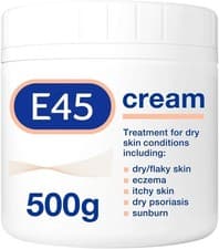 Image of E45 Cream 500 g Tub Moisturiser for Dry Skin and Sensitive Skin Emollient to