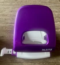 Image of Leitz 5008 Purple Metal Office 2 Hole Punch WOW 30 Sheets