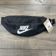 Image of Nike Unisex Heritage Waist Bags Casual Black Run Gym Casual Hip-Bag DB0490-010