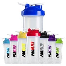 Image of Pro Elite Transparent Protein Shaker BCAA Pre Workout Mixer 600ml