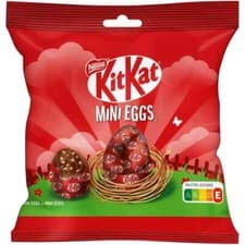 Image of KitKat Milk Chocolate Mini Eggs 81g Easter Sharing Bag Creamy Mini Chocolate
