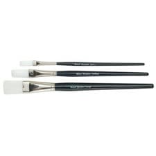 Image of Major Brushes Flat Tip Synthetic Sable Brush Set 3