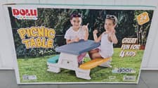Image of NEW Kids Picnic Table / Bench - 4 Seater - Garden, Outdoor, Indoor Seating DOLU