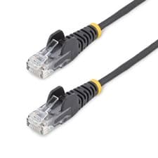 Image of StarTech.com 2 m CAT6 Cable - Slim - Snagless RJ45 Connectors - Black