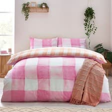 Image of furn Whitstable Watercolour Check Duvet Cover Set