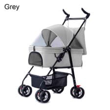 Image of Pet Stroller Dog Puppy Cat Pram Pushchair Travel Cart Jogging Buggy Carrier