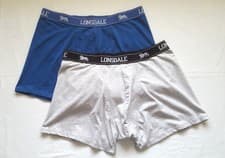 Image of MENS LONSDALE BLUE/GREY BOXER SHORTS TRUNKS-2 PACK-NO FLY UNDERWEAR-SIZE 3XL