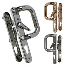 Image of Sliding Patio Door Handle Set Stainless Steel Pair Inline 92PZ UPVC Coastline