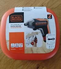 Image of Black + Decker 3.6v USB Screwdriver with case, 10 bits & charger - Never Used