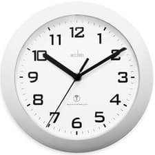 Image of Acctim 74367 Peron Radio Controlled Wall Clock, 23 cm l x 23 w, Silver
