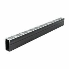 Image of ACO Threshold 1mtr Plastic Slimline Channel Drain & Silver or Black Grate - A15