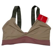 Image of Spanx Bralette Bra Beige Green Pink Brallelujah Unlined Desert Tri Color 30016R