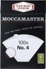 Image of Moccamaster No.4 Paper Filters (100 Filters) - White One Size